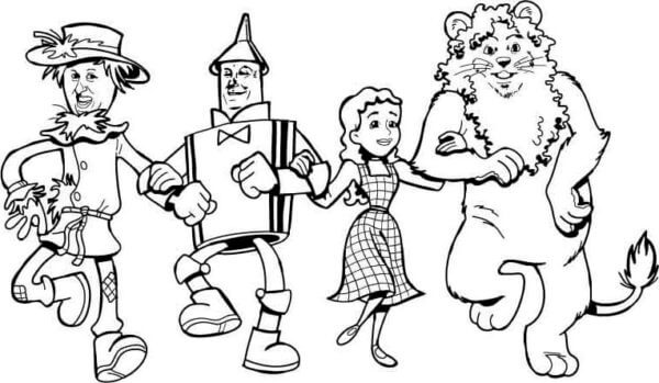 Nakreslete Čaroděj ze země Oz omalovánka