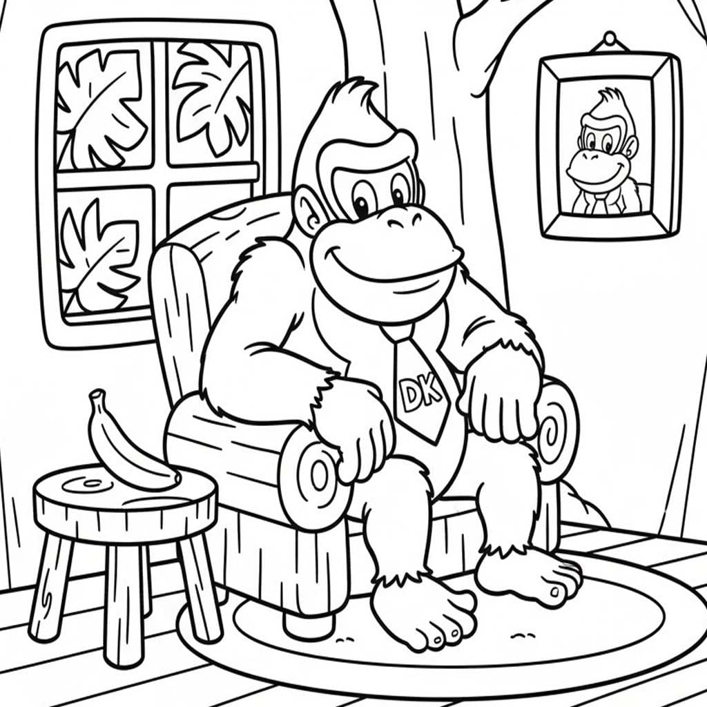 Nakreslete Donkey Kong 4 omalovánka