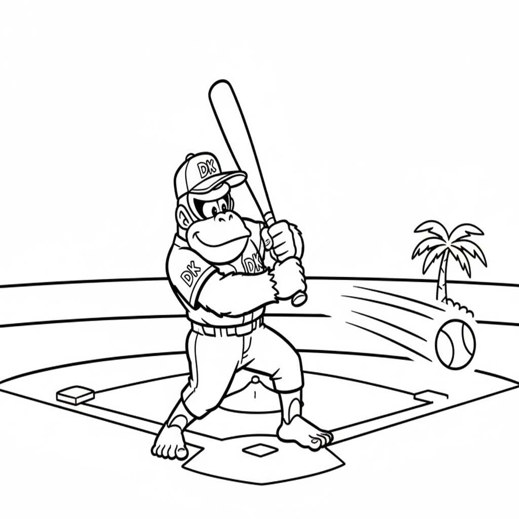 Nakreslete Donkey Kong 6 omalovánka