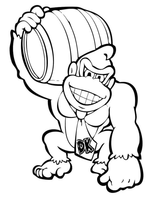 Nakreslete Donkey Kong 8 omalovánka