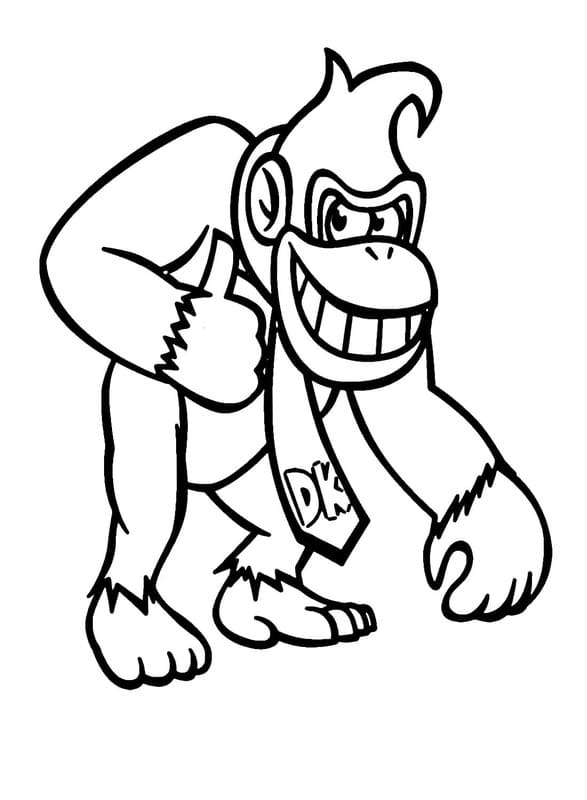 Nakreslete Donkey Kong k vytisknutí omalovánka