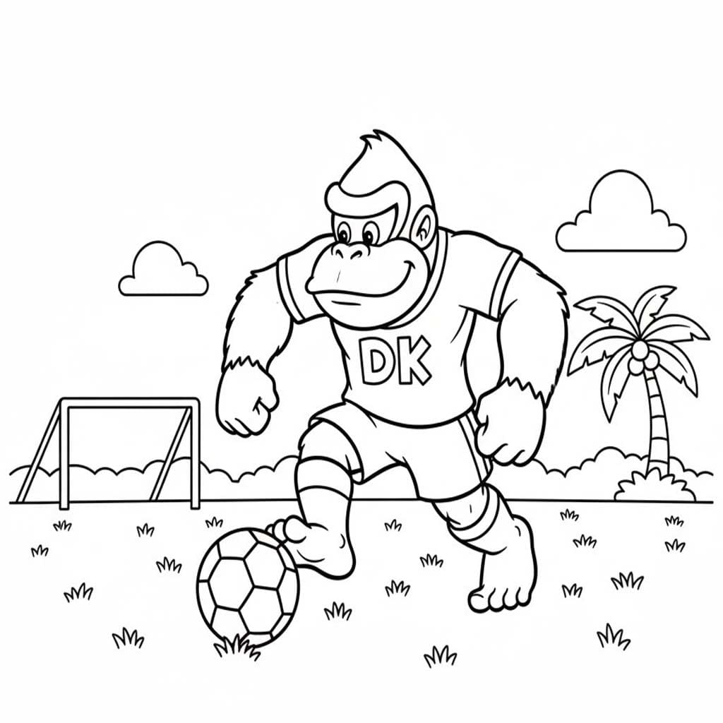 Nakreslete Donkey Kong pro děti omalovánka