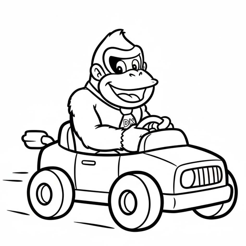 Nakreslete Donkey Kong základní tisknutelné omalovánka