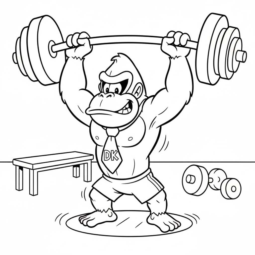 Nakreslete Donkey Kong základní omalovánka