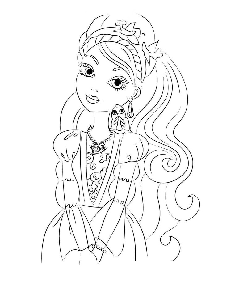 Nakreslete Ever After High 7 omalovánka