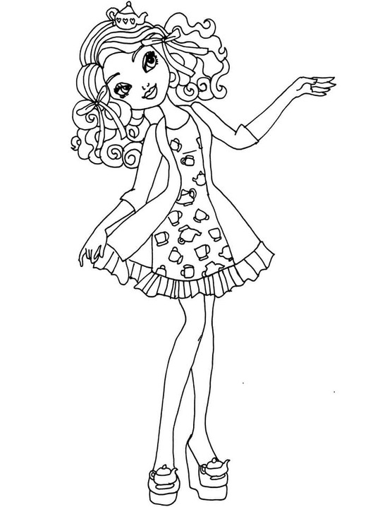 Nakreslete Ever After High prostý tisknutelné omalovánka
