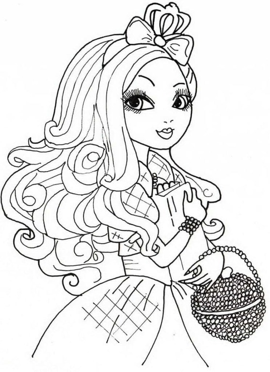 Nakreslete Ever After High základní tisknutelné omalovánka