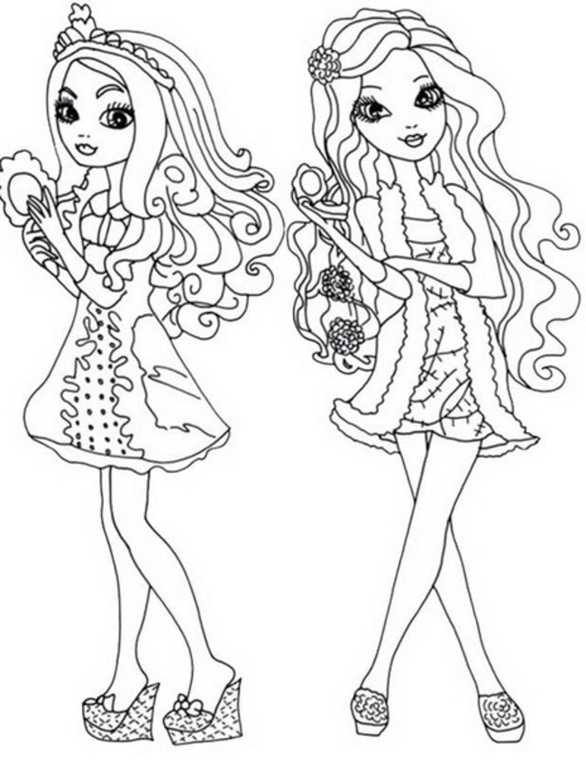 Nakreslete Ever After High zdarma snadný omalovánka