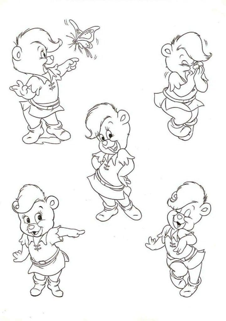 Nakreslete Gumídci 8 omalovánka