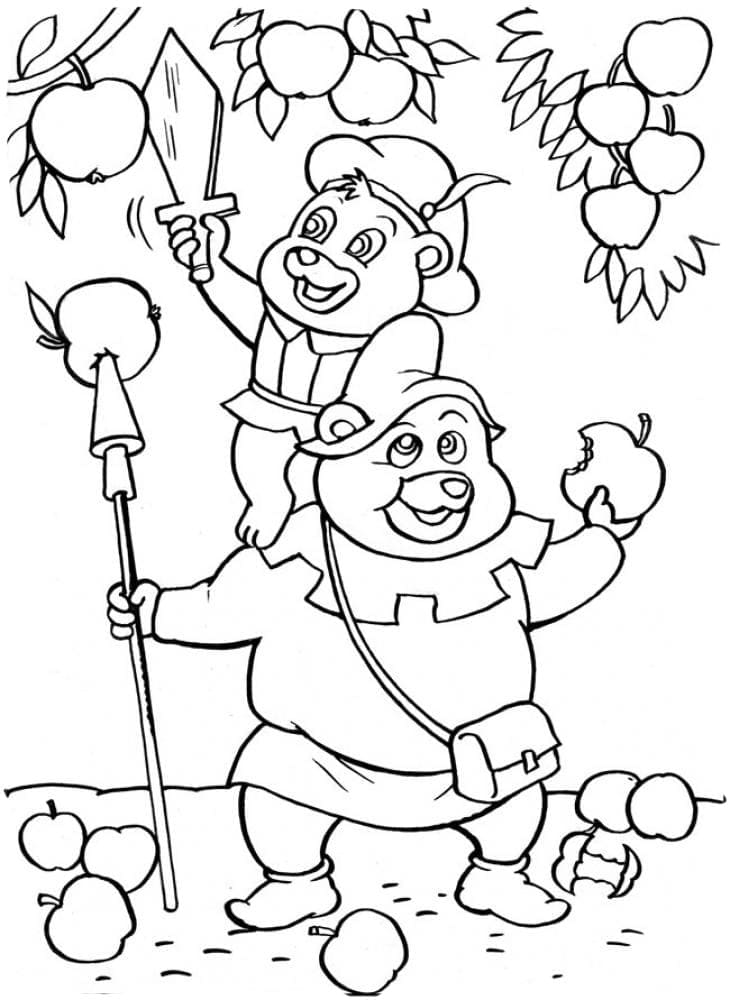 Nakreslete Gumídci snadný tisknutelné omalovánka