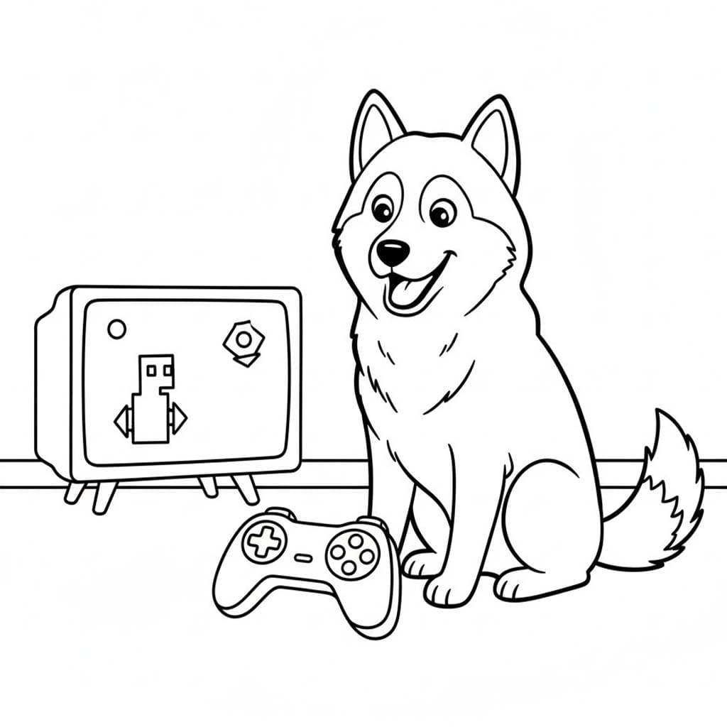 Nakreslete Husky k vytisknutí zdarma omalovánka