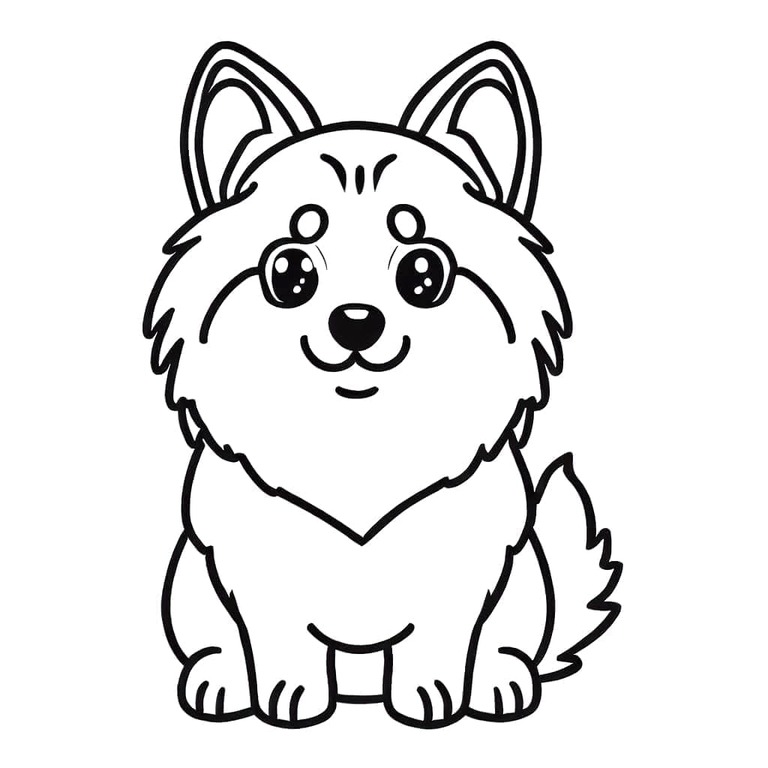 Nakreslete Husky prostý tisknutelné omalovánka