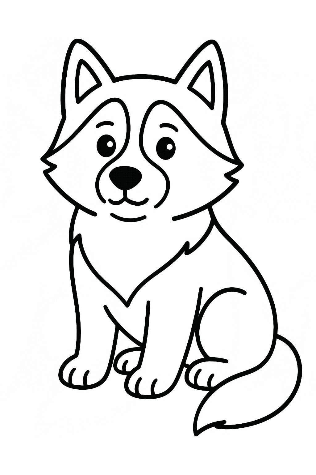 Nakreslete Husky tisknutelné pro děti omalovánka