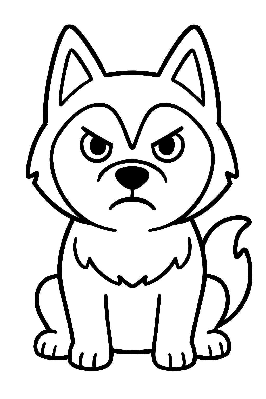 Nakreslete Husky zdarma pro děti omalovánka