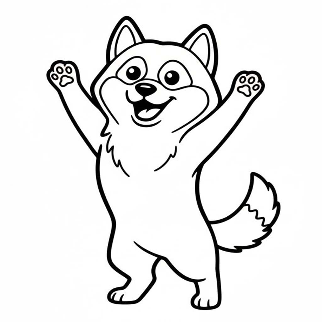 Nakreslete Husky zdarma omalovánka