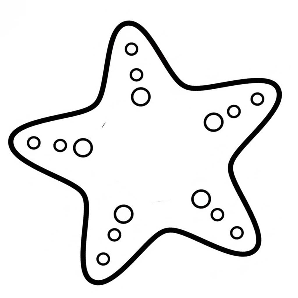 Nakreslete Hvězdice prostý u dětí omalovánka
