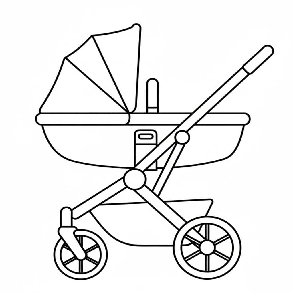 Nakreslete Kočárek pro děti omalovánka