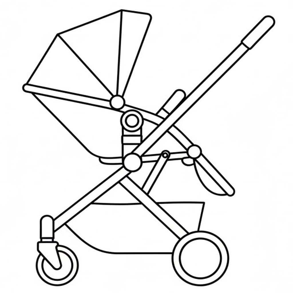 Nakreslete Kočárek prostý omalovánka