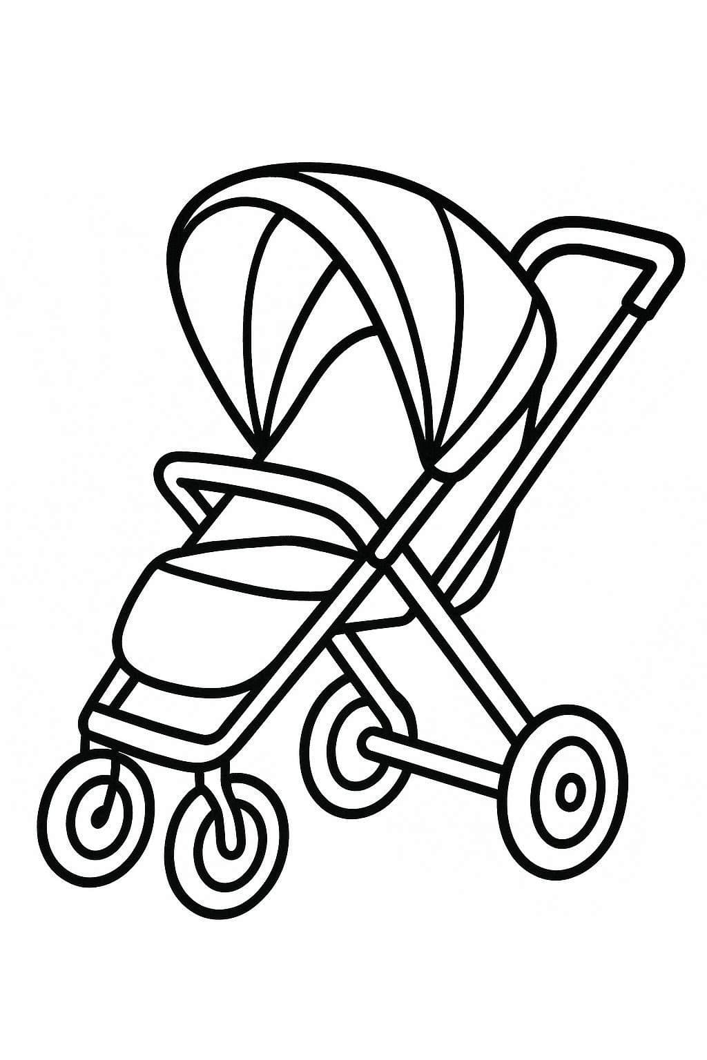 Nakreslete Kočárek u dětí omalovánka