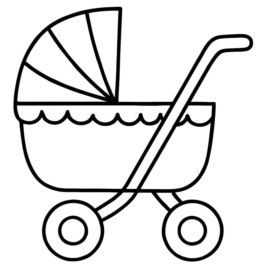 Nakreslete Kočárek základní u dětí omalovánka