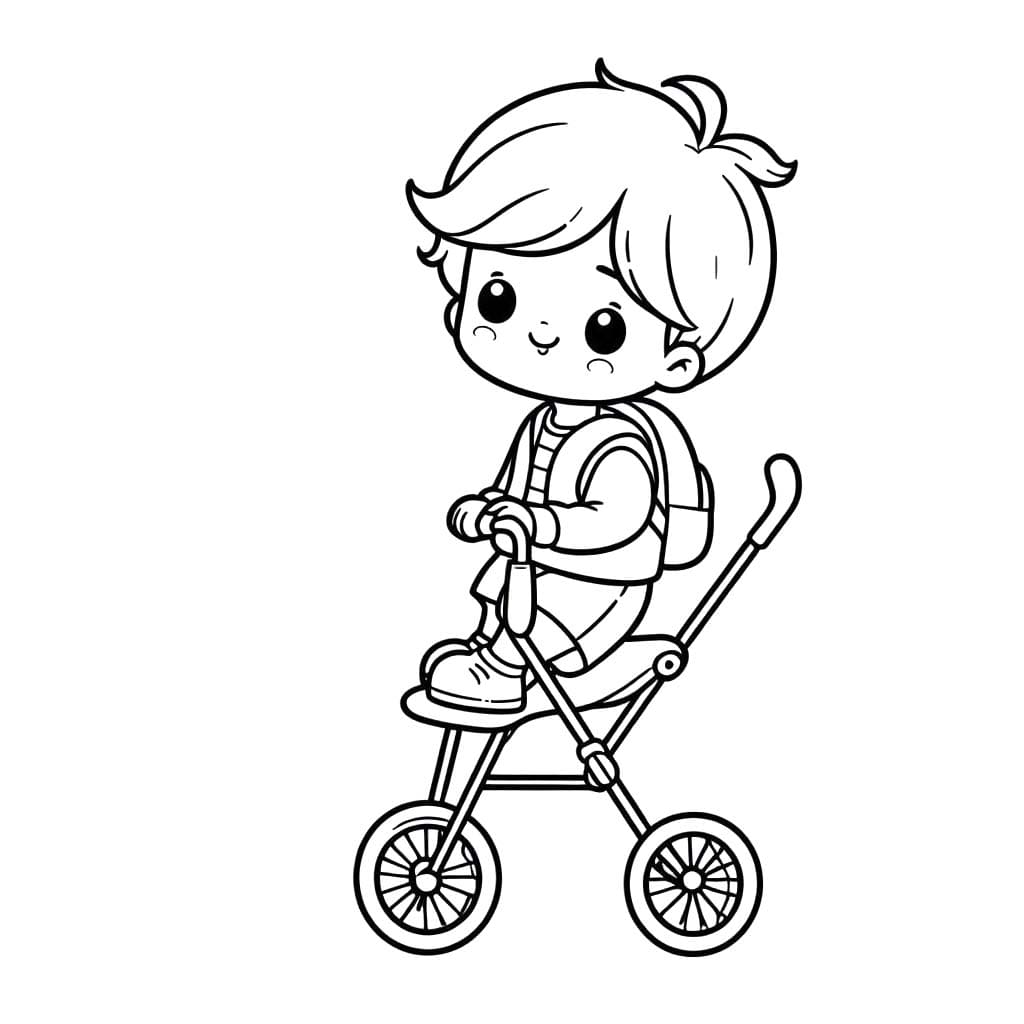 Nakreslete Kočárek zdarma prostý omalovánka