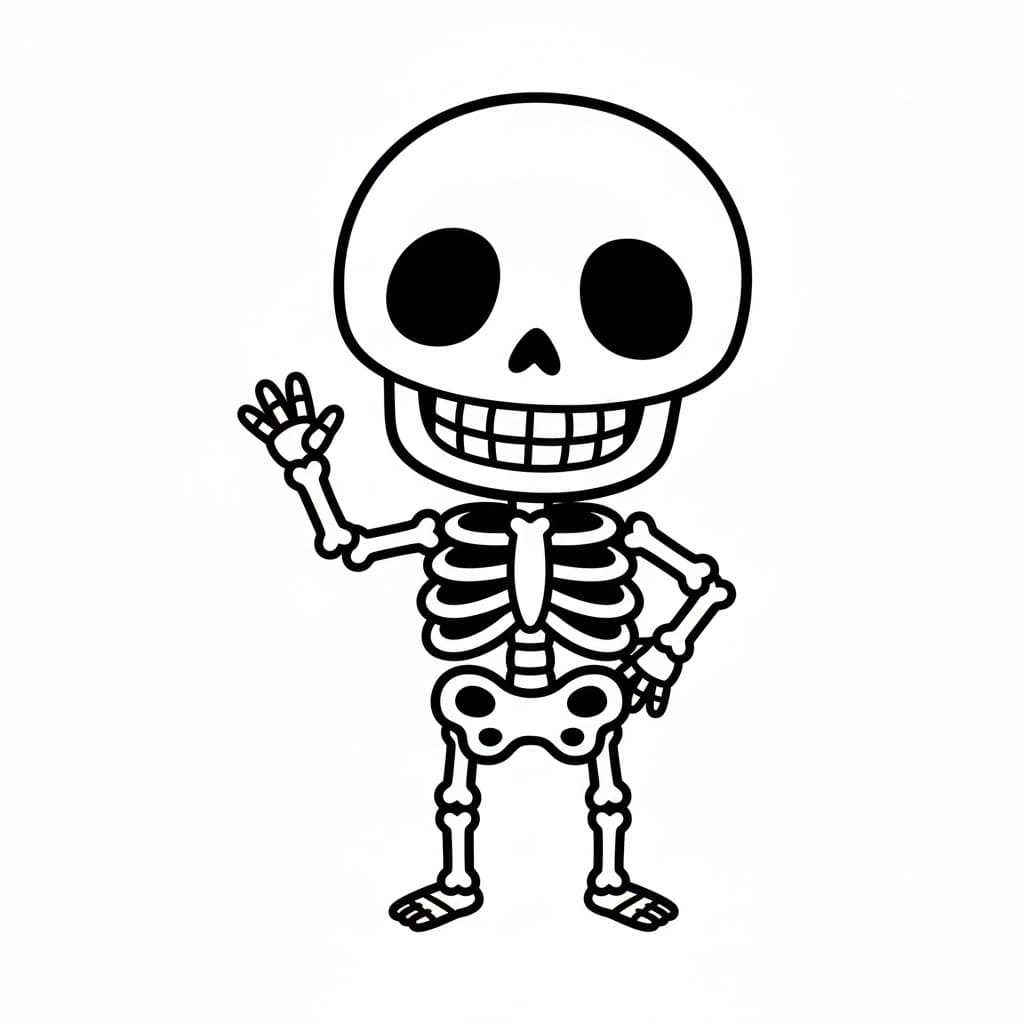 Nakreslete Kostra pro děti omalovánka