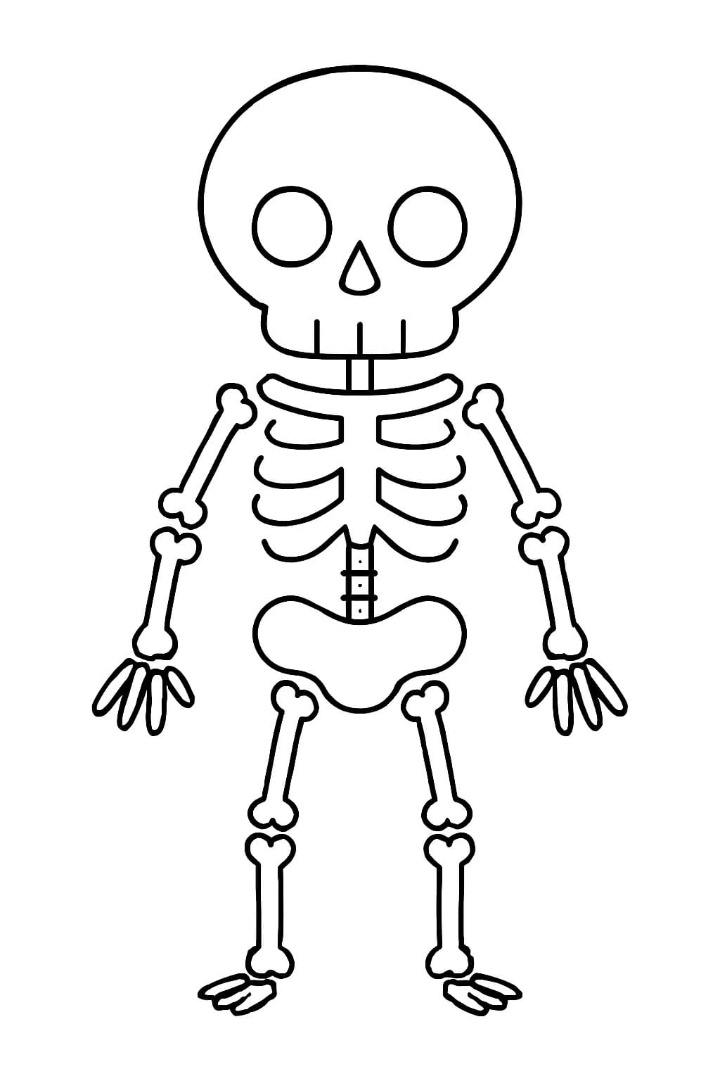 Nakreslete Kostra prostý u dětí omalovánka