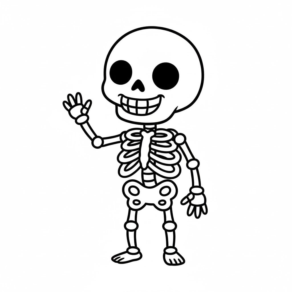 Nakreslete Kostra prostý omalovánka