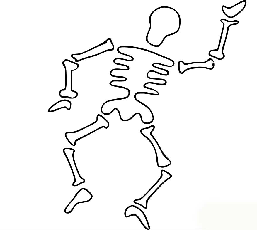 Nakreslete Kostra snadný omalovánka