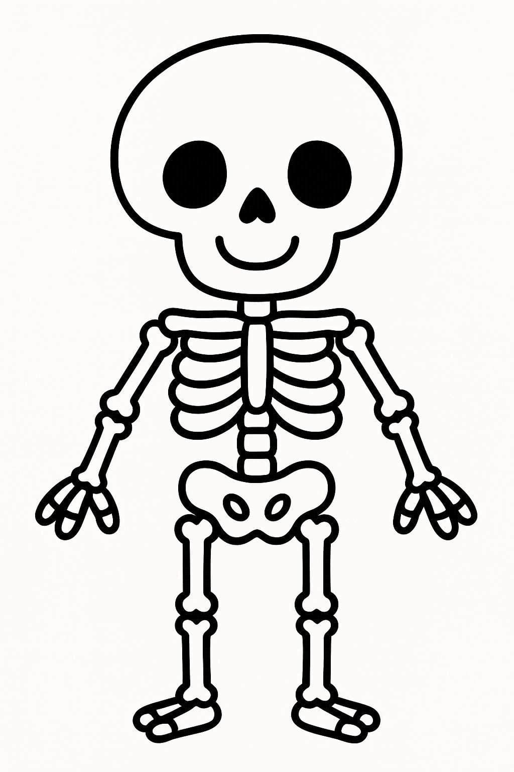 Nakreslete Kostra tisknutelné pro děti omalovánka