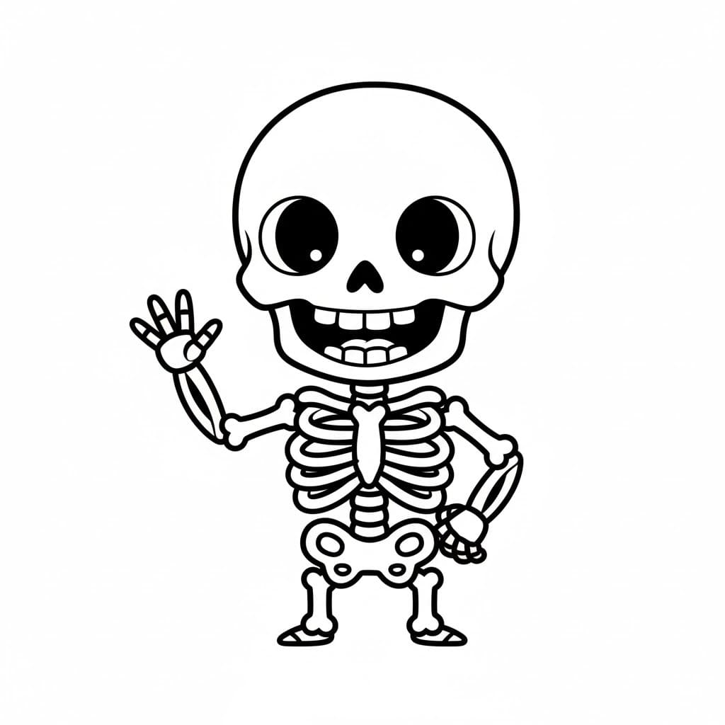 Nakreslete Kostra u dětí omalovánka