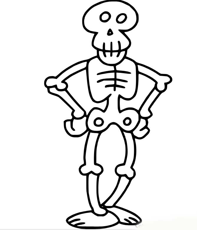 Nakreslete Kostra základní tisknutelné omalovánka