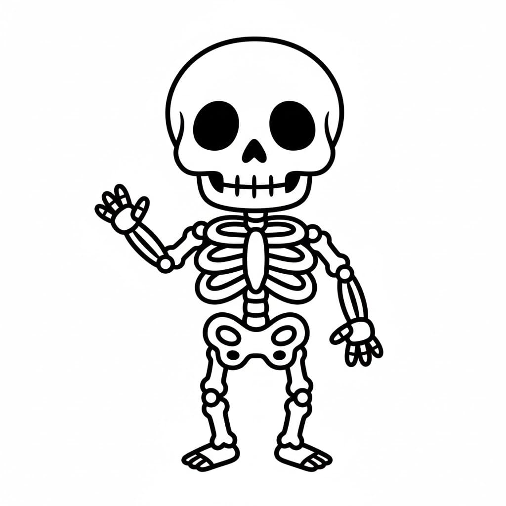 Nakreslete Kostra zdarma pro děti omalovánka