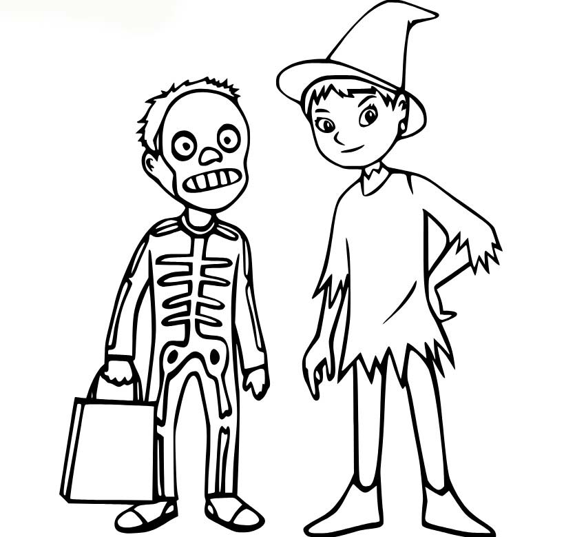 Nakreslete Kostra zdarma prostý omalovánka