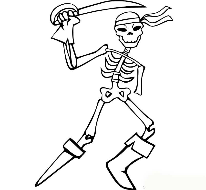 Nakreslete Kostra zdarma omalovánka