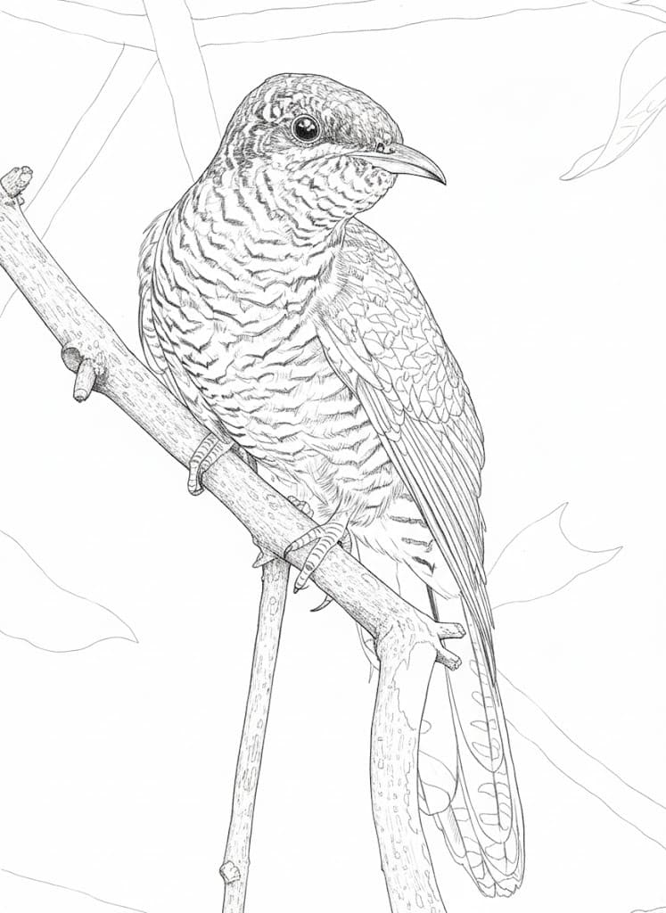 Nakreslete Kukačka pro děti omalovánka