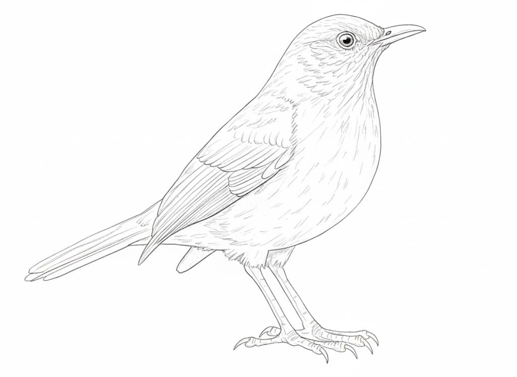 Nakreslete Kukačka tisknutelné omalovánka