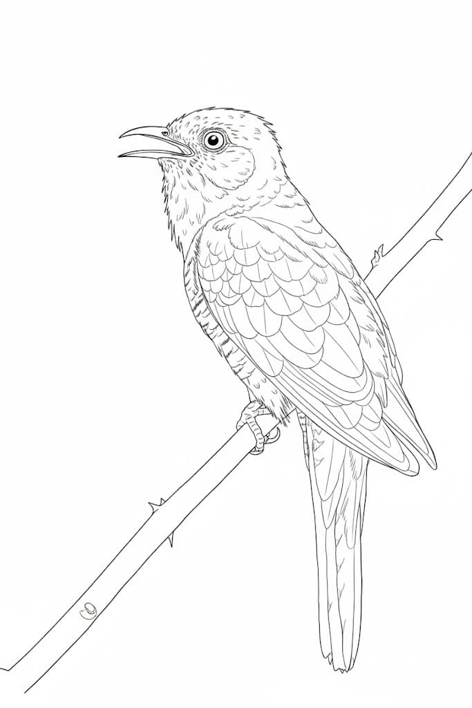 Nakreslete Kukačka zdarma omalovánka