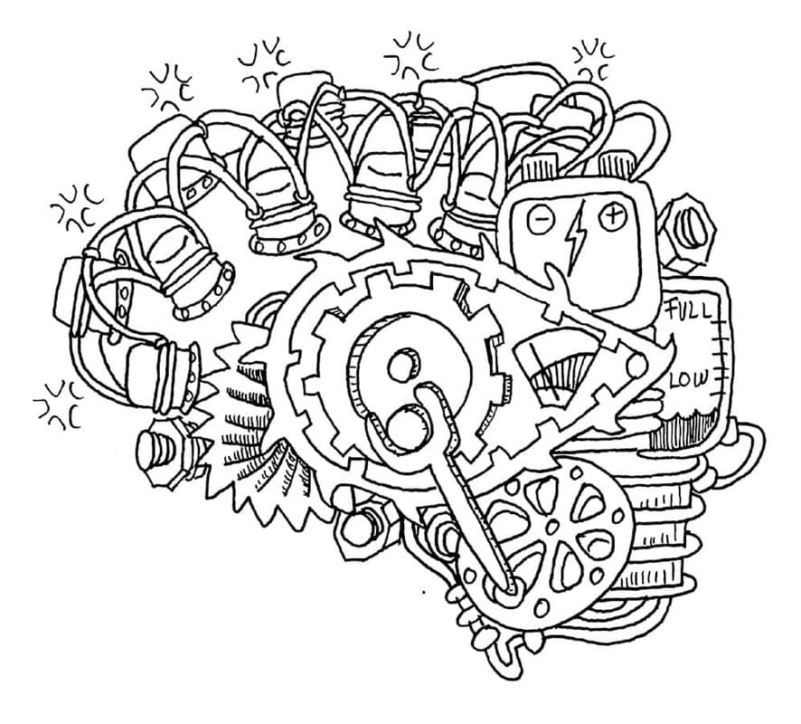 Nakreslete Mozek k vytisknutí omalovánka