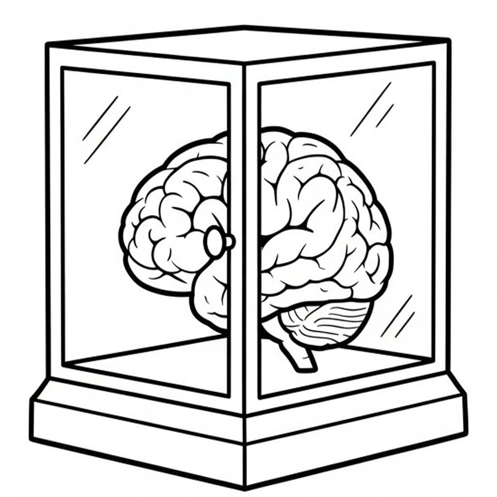 Nakreslete Mozek prostý tisknutelné omalovánka