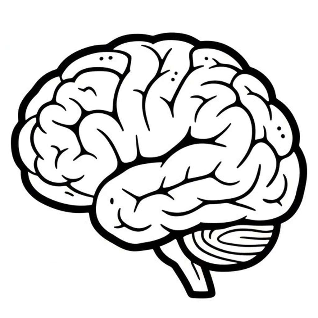 Nakreslete Mozek omalovánka