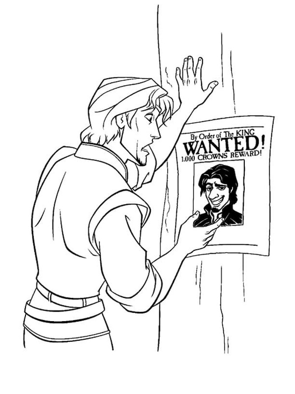 Nakreslete Na Vlásku snadný tisknutelné omalovánka