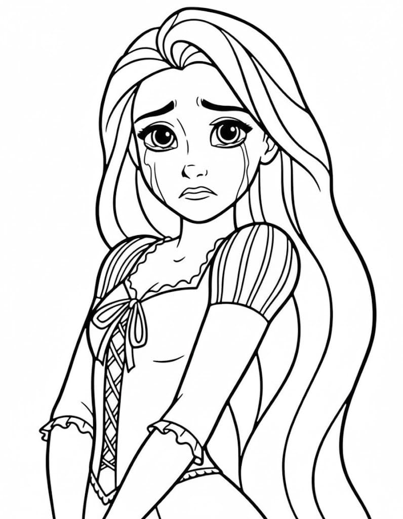 Nakreslete Na Vlásku snadný omalovánka