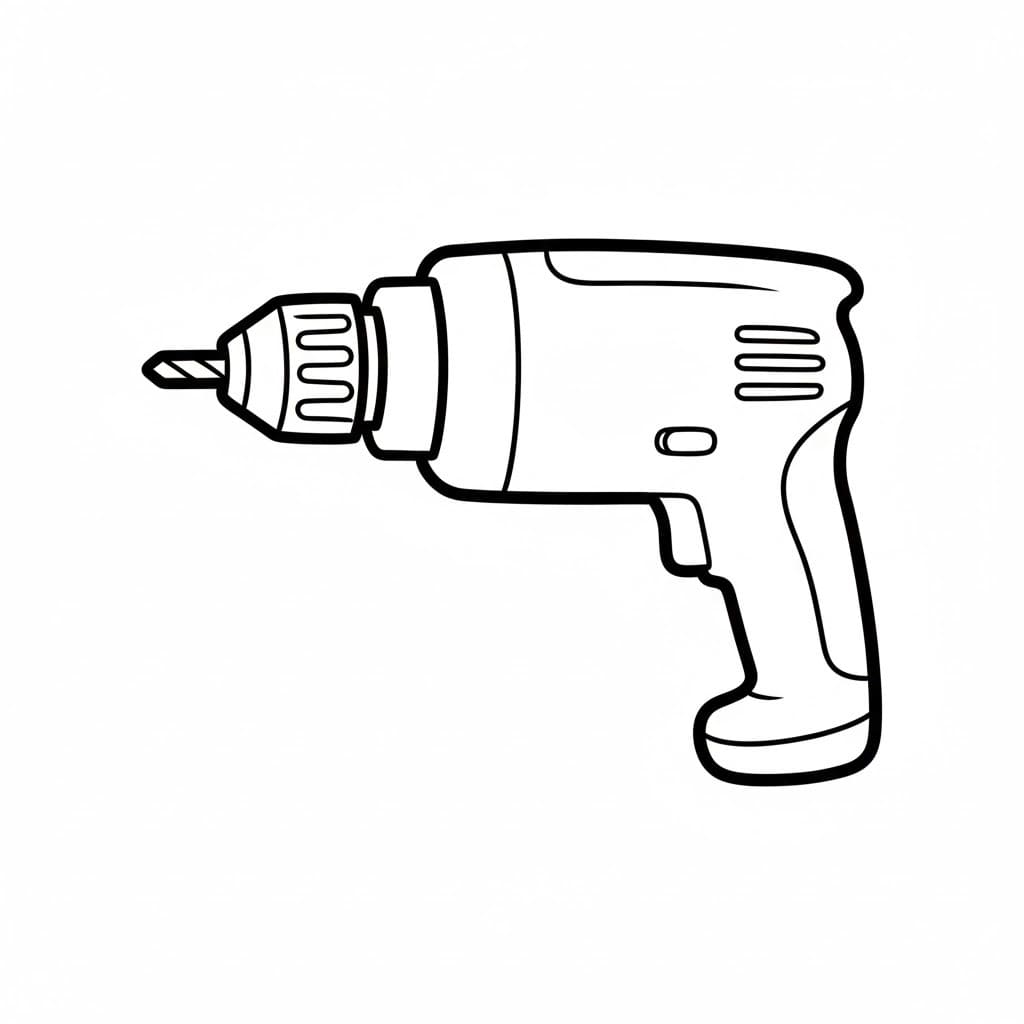 Nakreslete Nářadí tisknutelné pro děti omalovánka