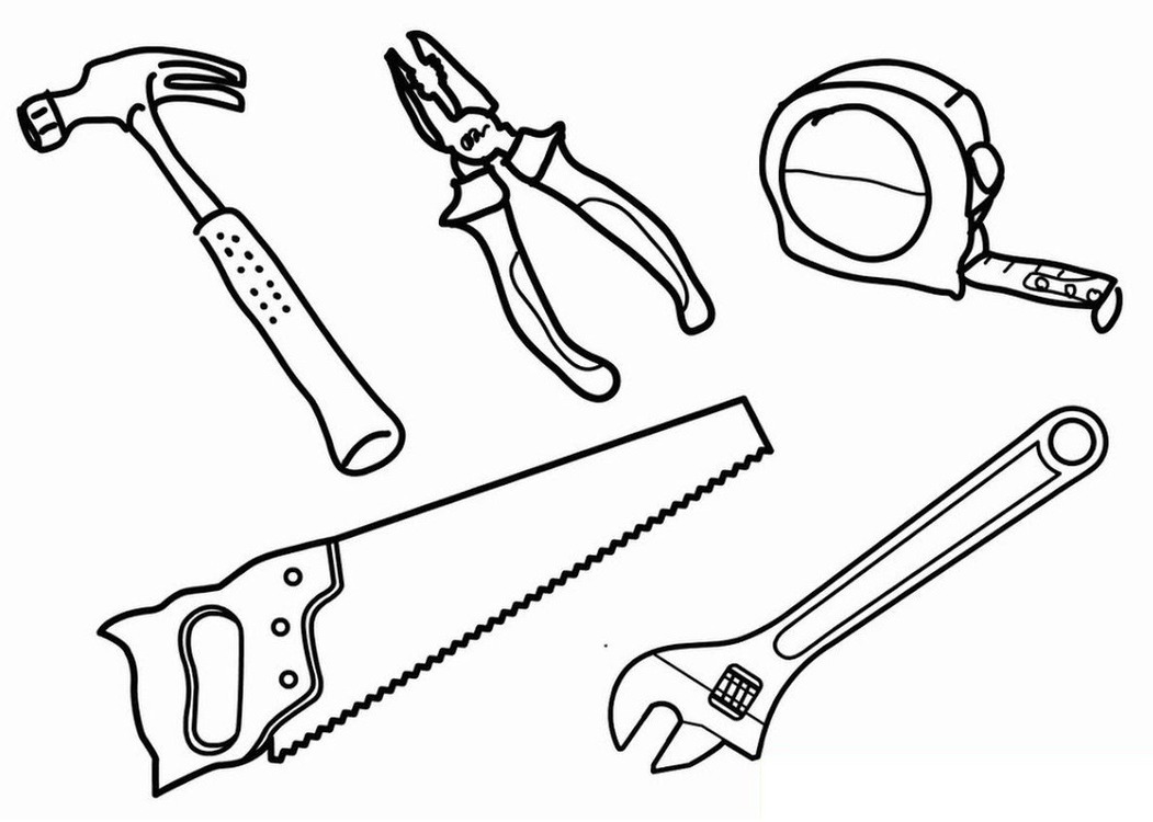 Nakreslete Nářadí omalovánka
