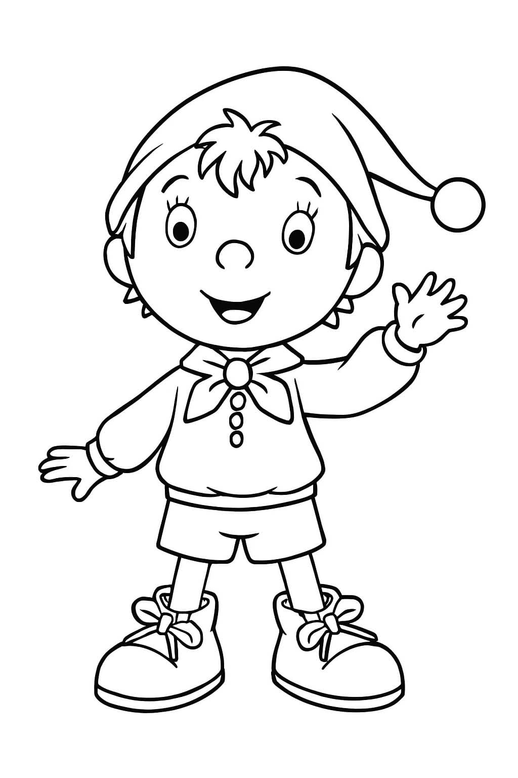 Nakreslete Noddy prostý tisknutelné omalovánka