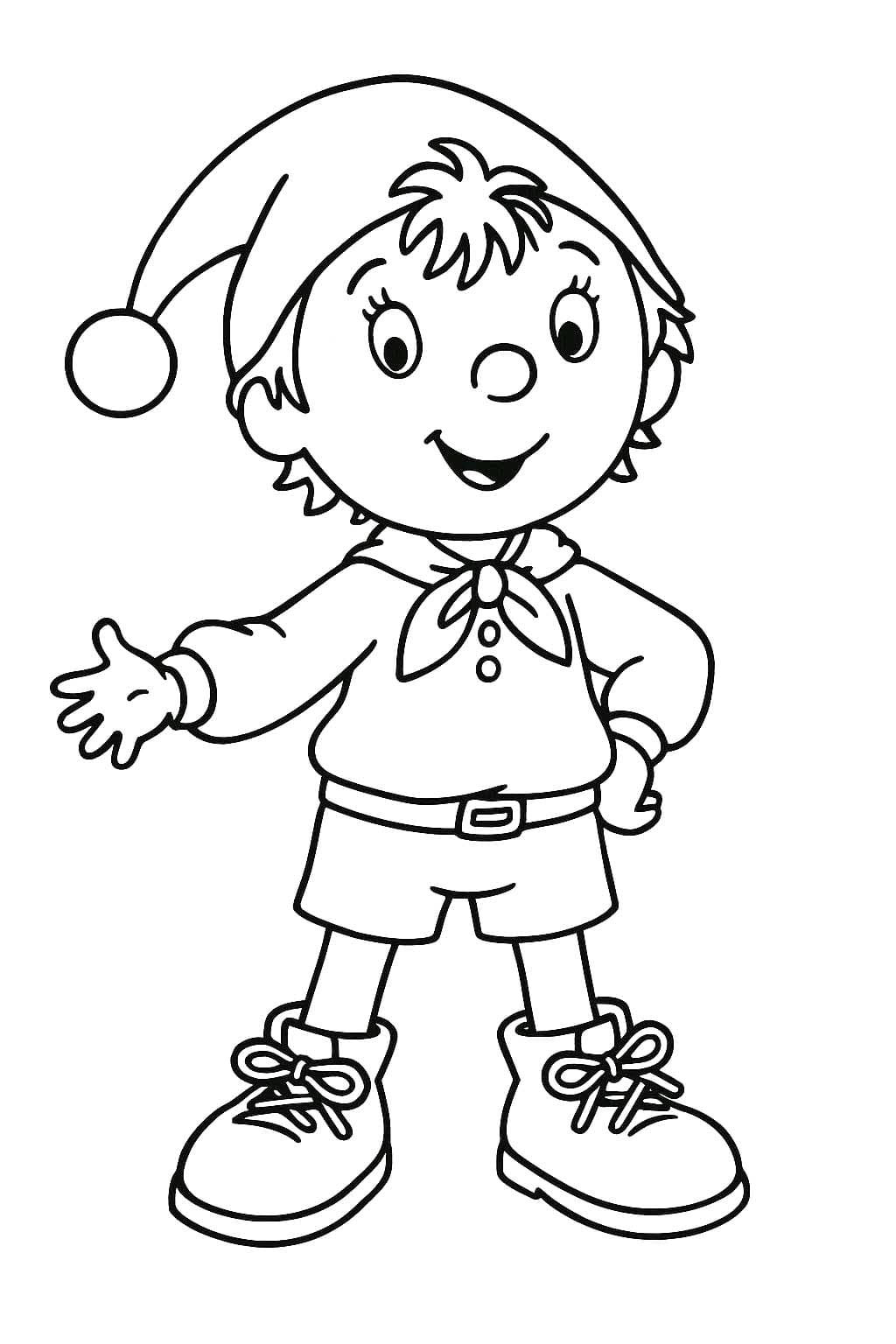 Nakreslete Noddy snadný tisknutelné omalovánka