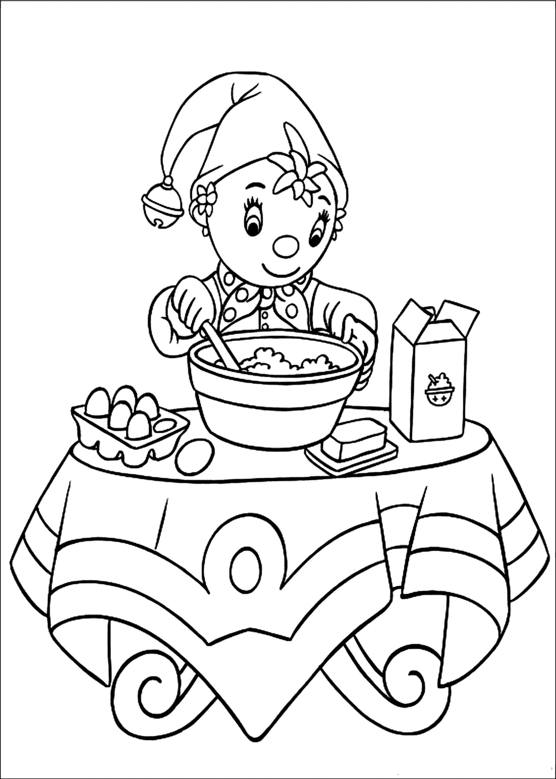 Nakreslete Noddy zdarma prostý omalovánka