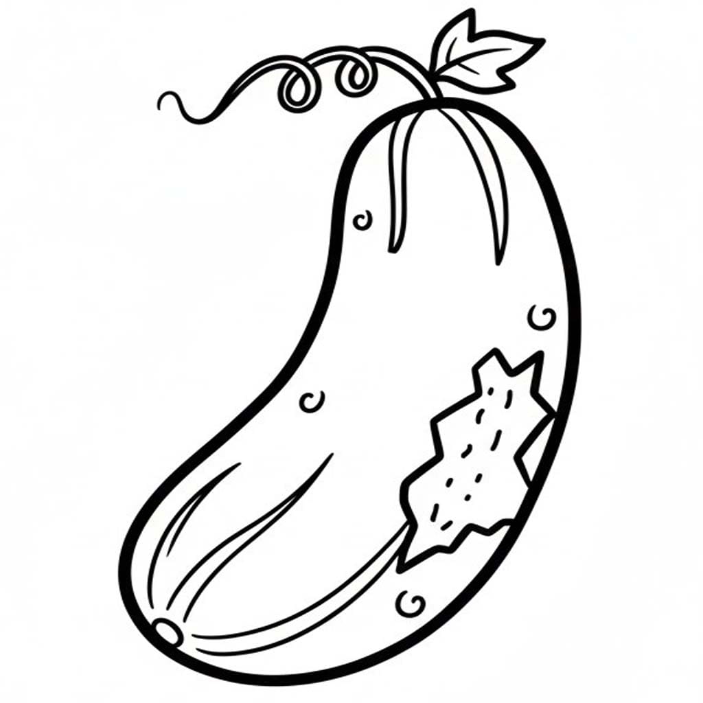 Nakreslete Okurka k vytisknutí zdarma omalovánka