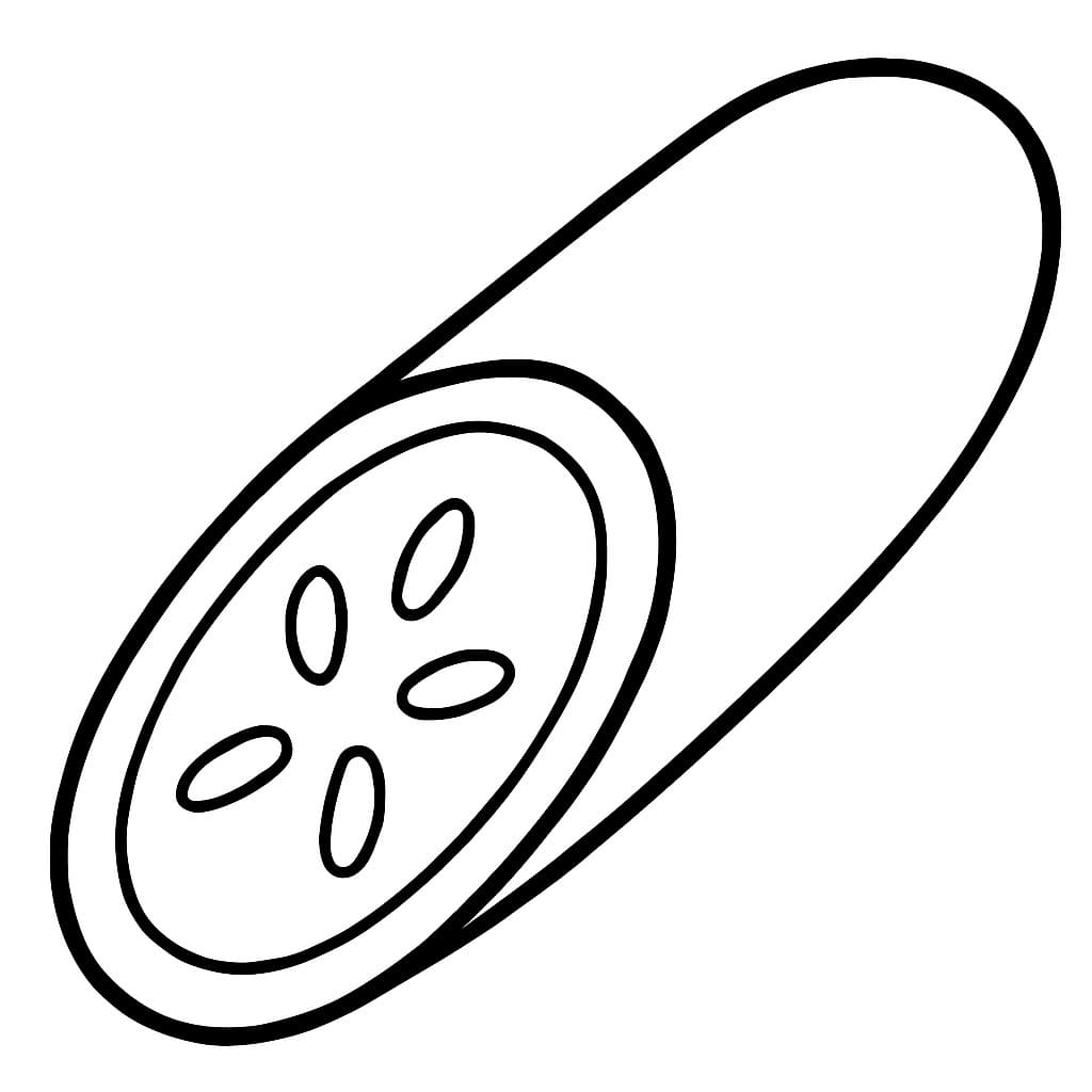 Nakreslete Okurka pro děti omalovánka